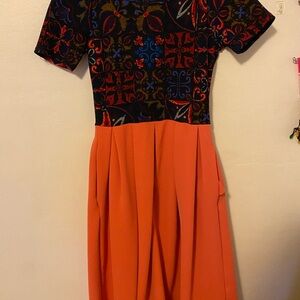 LuLaRoe Multicolor Patterned Dress